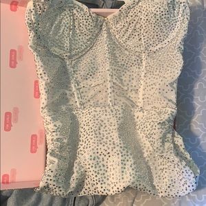 White sequined dress